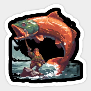 Pixelated Pike Artistry Sticker